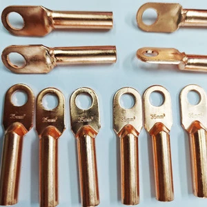 Copper Tube Terminals Plated Electrical Copper Cable Lugs Tube Terminal