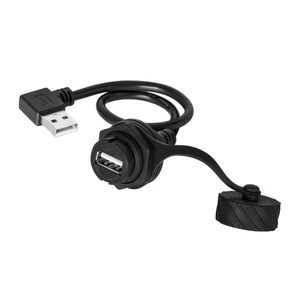 Industrial USB 3.0 Female to Female Panel Mount Connector USB3.0 Converter Adapter Round Module Socket With Dust Cover