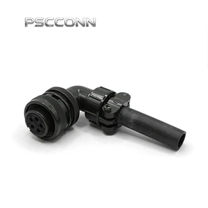 PSCCONN MS3108A16-8S 90° Right Angle Plug, IP67 Waterproof 5 Pin Female Circular Connector, 5015 Metal Threaded Aviation Plug