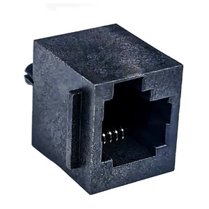 DGKYD 1X1 Single Port Female PCB 6P6C All-Plastic Straight Plug-in RJ11 Network Connector with Latch Welding Ethernet Connectors