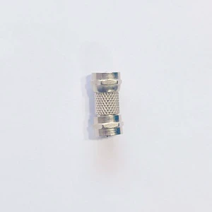 China factory directly sells zinc alloy nickel-plated set-top box dual-head F male straight-through docking video connectors