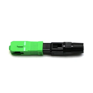 Fast Connectors SC / APC Optical Fiber Quick Assembly Indoor 55 - 60mm Fibrt Optic Connector