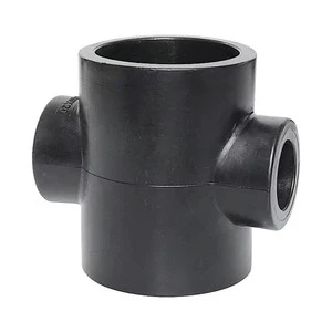 Durable HDPE 4-Way Cross Fitting Heavy Duty PE Material Polyethylene Water Pipe Connector Butt Fusion SDR11