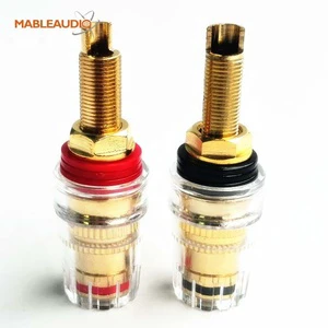 Mable Audio MABG0003M Middle Type Speaker Terminal Binding Post Connectors Gold-plated Banana Plug L200