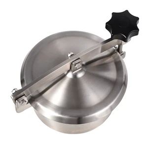 Food Grade Stainless Steel 304 316L Round Manway Normal Pressure Manhole Cover for Tank Beverage