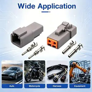 DTP04-2P/DTP06-2S Haidie 2 Pin Male Female Heavy Duty & High Protection Waterproof Sealed Automotive Connector Plug