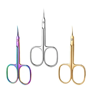 High Quality Portable Right-Handed Nail Scissors Eyebrow Beauty Trimmer Fast Shipment 3.0mm Thickness Stainless Steel Sharp