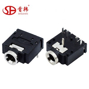 PJ3FO7-5P Two Channel Stereo Earphone Socket 3.5mm Headphone Phone Jack Socket