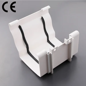 SAM-UK UPVC Half Round Gutter 4 Inch Roof Rainwater Drainage System Balcony Tent Decorations Pipe Bracket Fittings Joint Y006