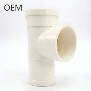 High Flow PVC-U Reducing Sanitary Tee Drainage Pipe Fittings Durable Plastic Connector For Building Sewage System