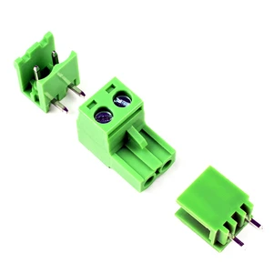 Pluggable Terminal Blocks 2EDG 5/5.08mm 2pins PCB Headers+Plugs KF2EDG Male Pins+Female Sockets MG2EDG