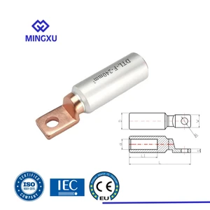 DTL-F Series 10-600mm2 Square Head Copper Aluminum CE/IEC Standard Terminals Bimetal/Bimetallic Cable Crimping Lugs Connectors