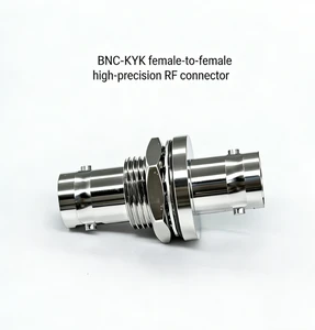BNC-KYK Female-to-female 50 Ohm RF Coaxial Connector Bayonet Locking Straight-through Panel Mounting Adapter O-ring Seal