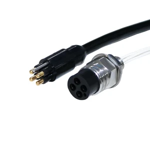 YingDiGe Micro Circular IP67 Waterproof Plug 2PIN Female Subconn Pigtail Cable Connectors Underwater Electrical Connector 120V