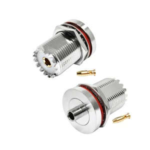 UHF SO239 Straight Bulkhead Panel Mount Female Jack RF Connector for RG402 RG141 Coaxial Cable