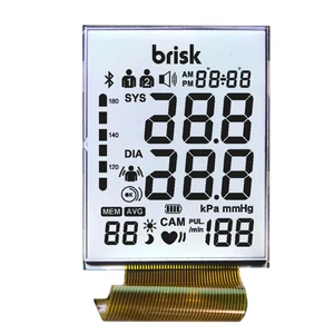Factory Hot Sale Custom Made Segment LCD Display FPC Connect For Blood Pressure Monitor