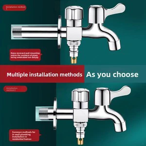 In-wall Wrench-type Control Modern Minimalist Design Zinc Alloy Spout Multi-function Quick-open 1/2-inch Hose Connection Faucet