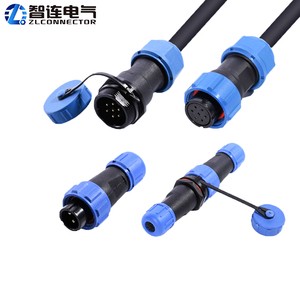 2 3 4 5 6 7 9 Pin SP Series SP13 SP17 SP21 SP29 Waterproof IP68 Round Aviation Male/Female Automotive Electrical Connector