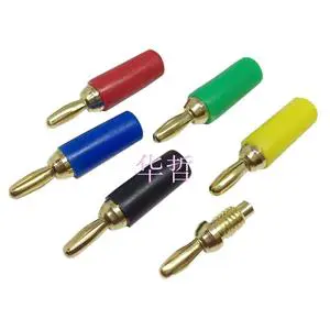 Gold-Plated 2.5mm Banana Plug Welded Type Sensor Connector Repeated Wiring Nuclear Phase Plug Product Banana Tip Connectors