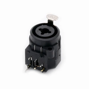 High Quality Wholesale Xlr Connector Female Jack Right Angle 7 Pin 1/4 Panel Mount Microphone Solder Type Xlr Plug Connector