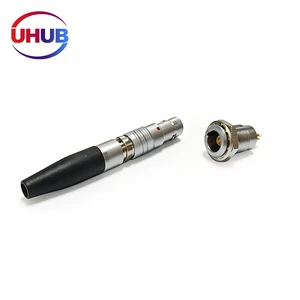 UHUB 00B Coaxial Connector 2 Pin Circular Self Locking Plug For High Frequency Signal Link