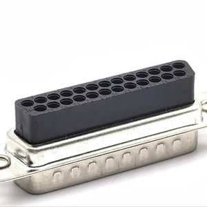 YZTECH Standard D-Sub Connector DP 25P Male Straight with Harpoon Model DCH.25P-B-00