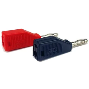 Solid Copper Solderless High-Current 4mm Banana Plug Cable with 4mm Socket at the Rear Banana Plug Connector