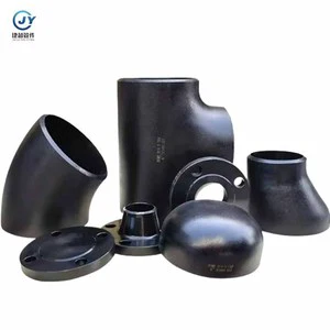 Industrial High Pressure Carbon Steel Seamless Butt Welding Elbow Flange Reducer Tee Pipe Connection Fittings With Painting