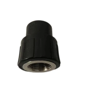 HDPE PE100 Butt Welded Male and Female Thread Coupling Adapter Polished Black Water Pipe Fittings ISO CE Certified