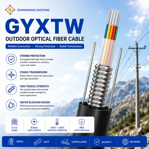 GYXTW Gao Tong Outdoor Fiber Optic Cable 4-Core Stranded Glass Fiber G657A1 Steel Tape Armored PE Sheath Duct Aerial Network OEM