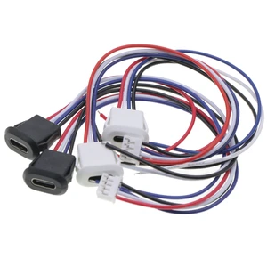 Hui Sheng Yu Fa USB Type C 4P Waterproof Female Connector ABS Material 3A Rated Current 1.5m Length 100V AC