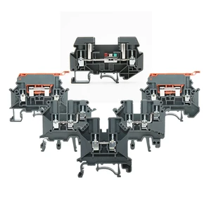 Professional Wiring Cable Connector Quattro Push In Screw Din Rail Terminals Block