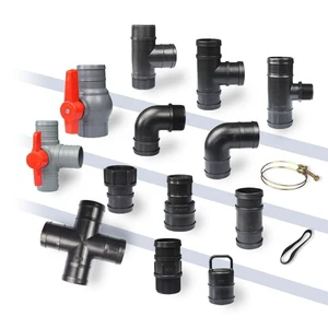 Agricultural Drip Irrigation Kit System 1 Hectare Layflat Hose Accessories Plastic Rain Hose Connector