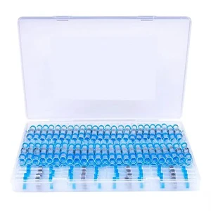 Waterproof Automotive Marine Electrical Insulated Backshell Self Solder Seal Butt Connectors Heat Shrink Splice Wire Connector
