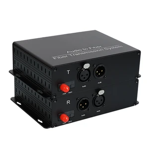 Audio Intercom To Fiber Converter/ Broadcast Balanced Audio(XLR ) Over Fiber Optic Extender 1 Channels Bidirectional Transceiver