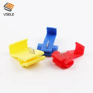 Quick Splice Scotch Lock PVC Male Audio Video Connector Nylon T Tap Blue Colour 10A Power for Automotive Red