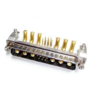 13W6 Right Angle Male for PCB,POWER D-SUB 13W6 Plug,High Quality 13W6 Connector,High Current D-SUB 13W6 Male DIP Connector