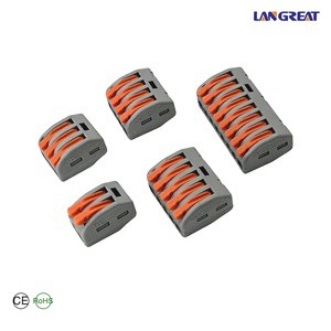 Lever Wire Connector 2 3 4 5 8 Way Compact Splice Connector Quick Terminal Block Universal Wiring Connector PCT-212, PCT-213