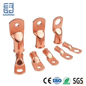 AWG Automotive Bell Mouth Copper Tube AWG Electrical Battery Connector Cable Lugs Copper Bare Terminal