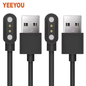 Universal Children's Phone 2-pin 4-pin Magnetic Charging Cable Usb Male to 4 Pin Magnetic Suction Charger for Smart Watch