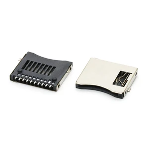 10Pin Simple Switch Type TF Card Connector Female Micro SD Memory Card Connector