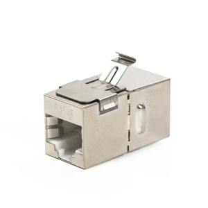 U-KCOM Shielded SFTP RJ45 Cat6 Ethernet Cable Crimp Connectors Module with Inline Pass-Through Connectors (Metal)