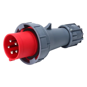 HFE 63A Industrial 380V 3P+N+E IP67 Rated High Voltage Electrical Banana Plug with Standard Grounding