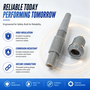 Optional Colors Ring PAG.1P 2 Pin Male Plug Plastic Self-Latching Circular Connector For Laser Beauty Devices