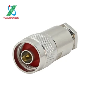 Straight Thread Locking 50ohm N Male RF Coaxial Connector for LMR400 RG8 RG213 7DFB Coaxial Cable