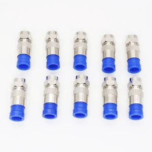 Export-Grade RG6 Imperial F-Head Coaxial Connectors Waterproof All-Copper Housing with -5F Extruded Head