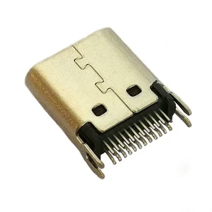 Dongguan manufacturer height 9.3mm 24 pin pcb board edge crimp mount female c type usb c otg usb-c connector
