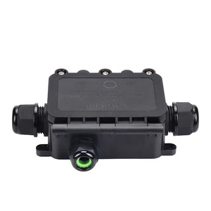E-Weichat IP68 M16 M20 Plastic 3 Way Outdoor CCTV Power Connections Waterproof Cable Junction Box EW-M2068-3T