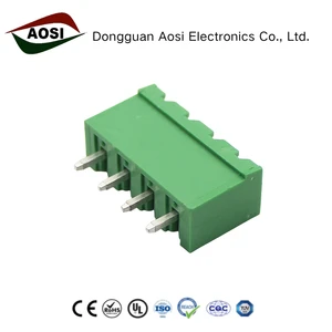 5.0/5.08mm Modular Pluggable Copper Terminal Block Male Plug-in PCB Connector | 300V 15A Rated | Wire Connections Compatible