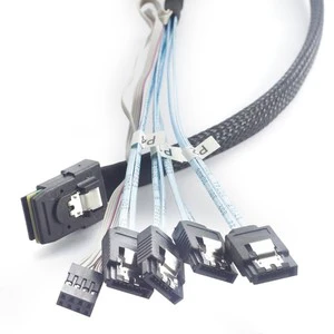 Mini SAS 8087 to 4X SATA with Side-Loading Sb Server Internal High-Speed Connection Cable